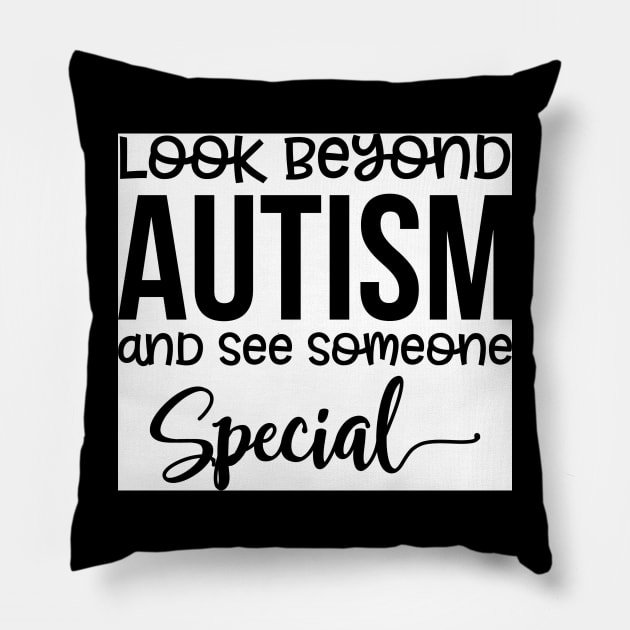 Look Beyond Autism Pillow by Wanderer Bat