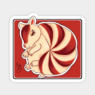 Peppermint Armadillo Magnet