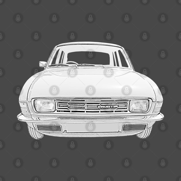 Austin Allegro 1970s classic car monochrome by soitwouldseem