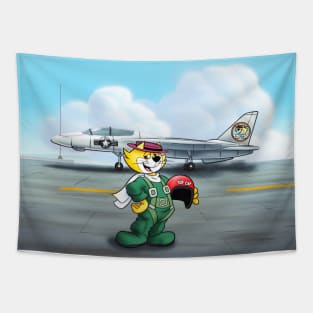 Top Cat F-14 Tomcat Pilot Tapestry