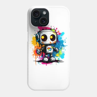 Cute cartoon Robot. Funny cyborg. Phone Case