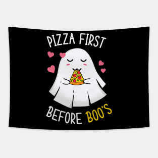 cute halloween stickers - pizza ghost Tapestry