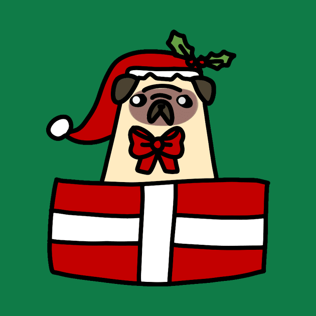 Christmas Gift Pug by saradaboru