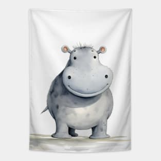 Cute Baby Hippo Tapestry