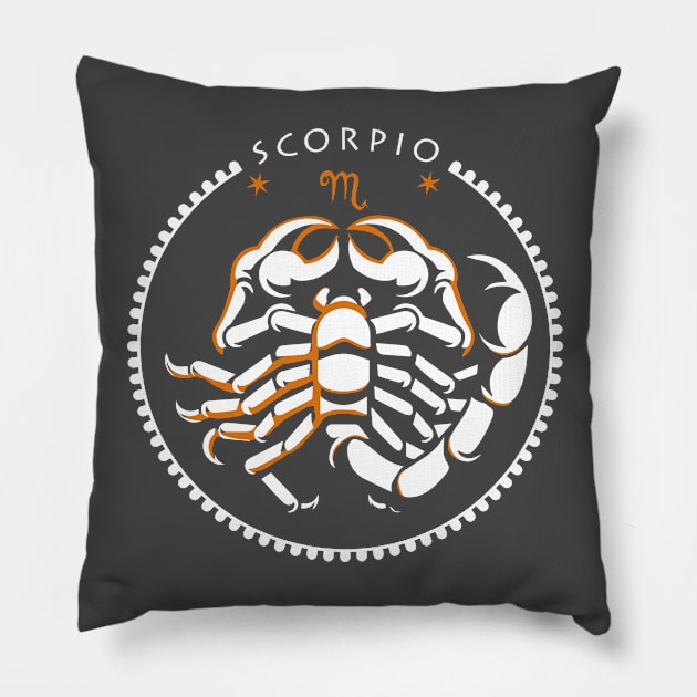 Scorpio zodiac sign Pillow by VinagreShop