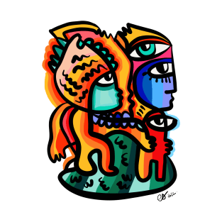 Rainbow Graffiti Creatures by  Emmanuel Signorino T-Shirt