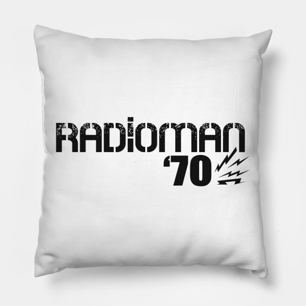 RadioMan'70 Pillow by thebuggalo