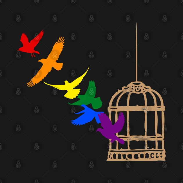 Rainbow Birds by Fusti