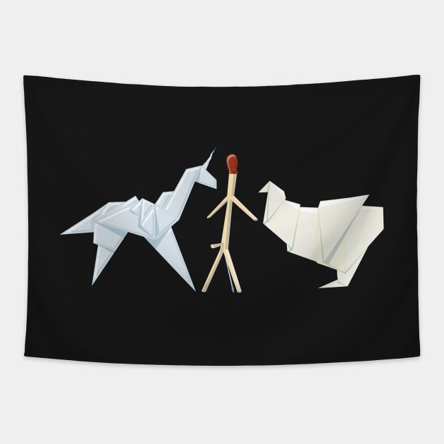 Blade Runner, Origami Tapestry by Staermose