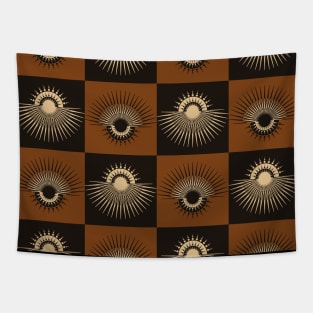 African Sun and moon pattern Tapestry