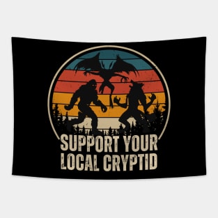 Support Your Local Cryptid, Funny Cryptid Tapestry