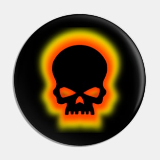 Flaming Skull Pin