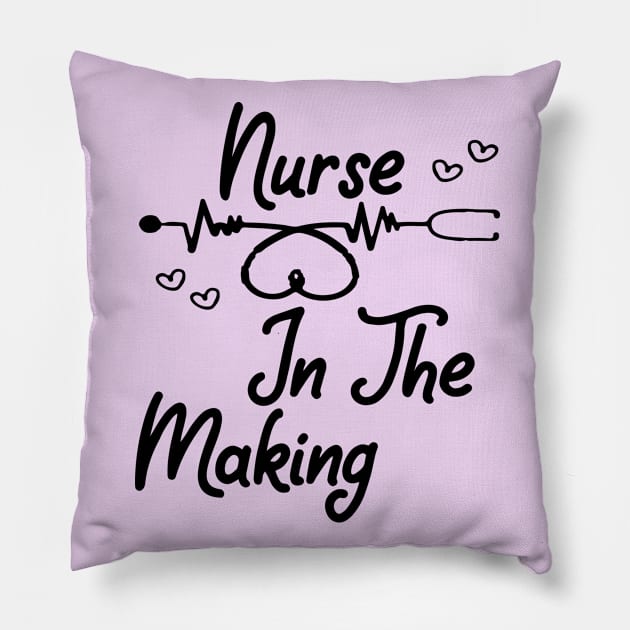 nurse in the making Pillow by cuffiz