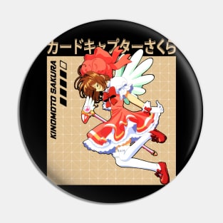 Graphic Art Sakura Girl Japanese Anime Pin