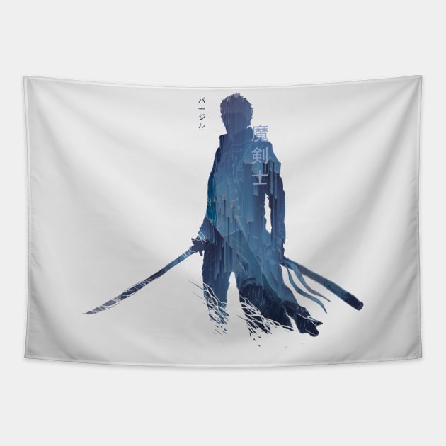 Devil swordsman Illusion:DMC5:Devil May Cry V Tapestry by Vertei