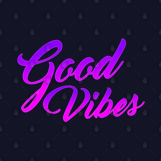 Good vibes lettering script typography by KondeHipe