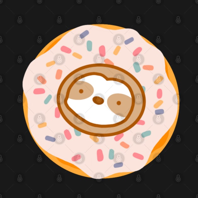 Cute Glazed Donut Sloth by theslothinme