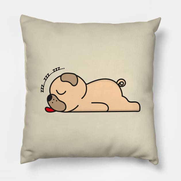 Lazy dog Pillow by grafart