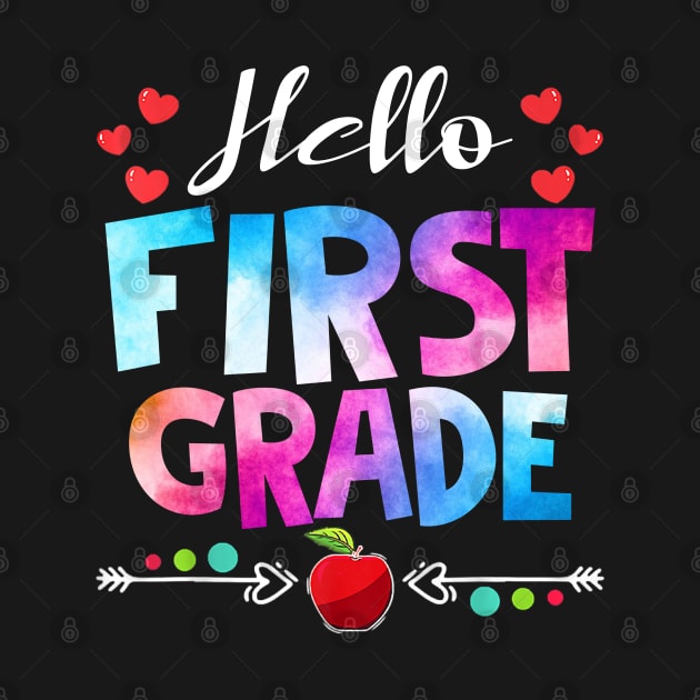 Hello First Grade Shirt Fun 1st Grade Back to School by busines_night