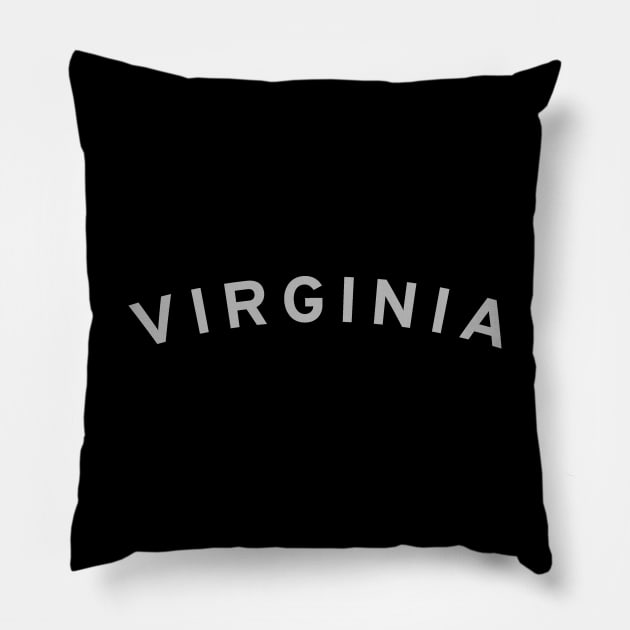 Virginia Typography Pillow by calebfaires