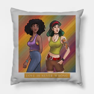 Love is Never Wrong Pride Design Pillow