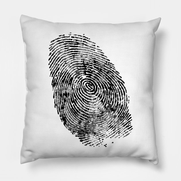 Fingerprint Pillow by RosaliArt