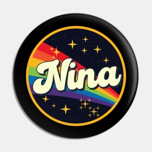 Nina // Rainbow In Space Vintage Style Pin