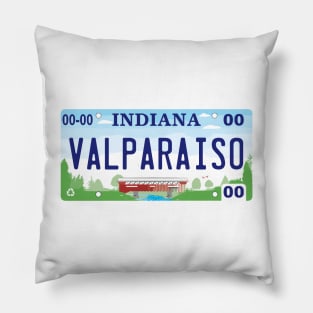 Valparaiso License Plate Pillow