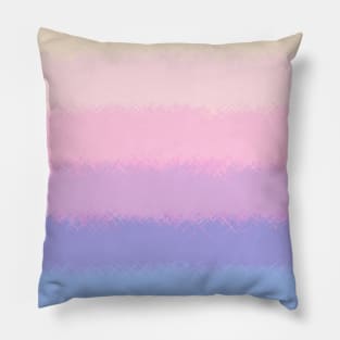 Pencil Strokes Of Pastel Yellow, Pinks and Blue Pillow