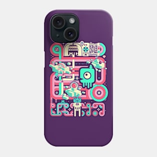 World 2 [blue, white, pink] T-Shirt Phone Case