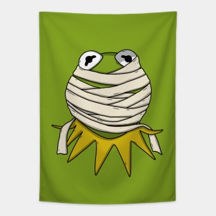 Halloween Mummy Kermit Tapestry