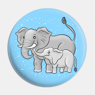 Elephant parent and baby Pin