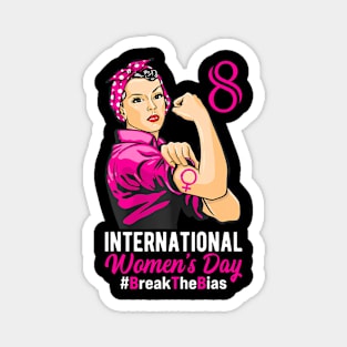 Break The Bias International Womens Day 2022 Women 8 March Magnet