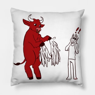 Crimson Bovine Pillow