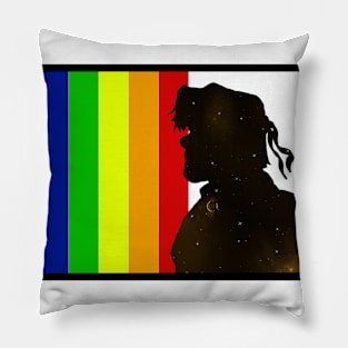 Galaxy Hunk Gay Pride Pillow