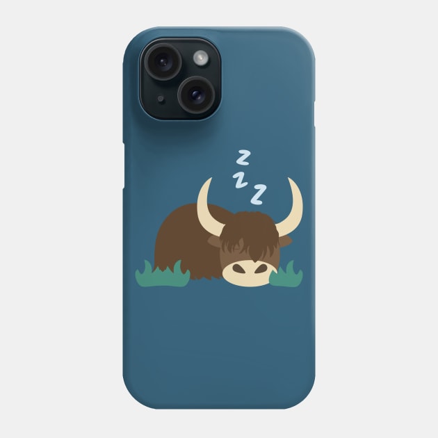 Sleeping Yak Phone Case by LulululuPainting