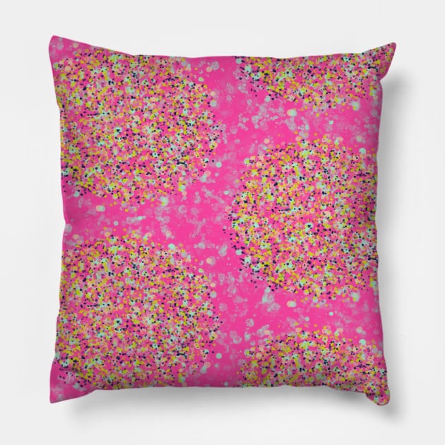 Dot Circles and Texture Pillow by Rosemarie Guieb Designs