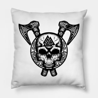 Odin Valknut Skull Pillow