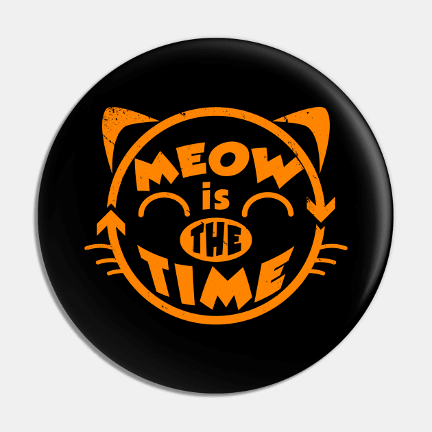 Funny Cute Cat Meow Typography Funny Saying Gift For Cat Lovers Pin by BoggsNicolas