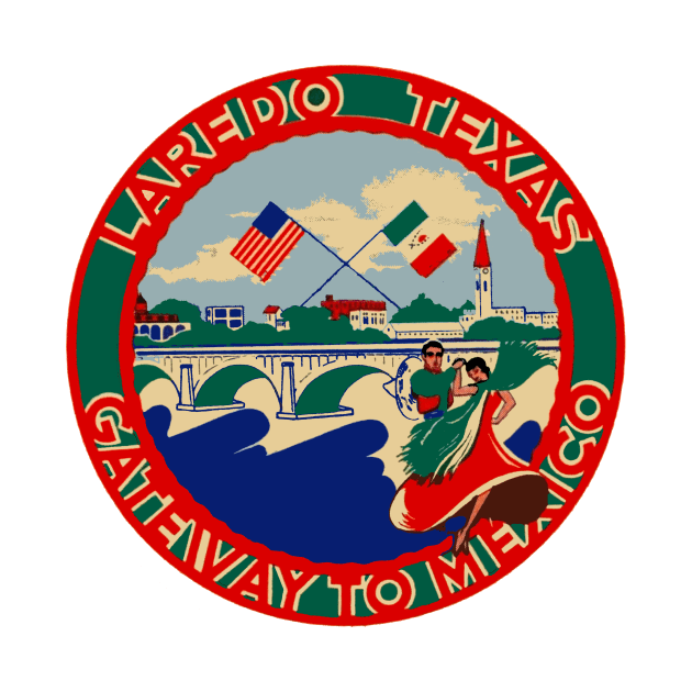 Vintage Style Laredo, Texas Design by zsonn