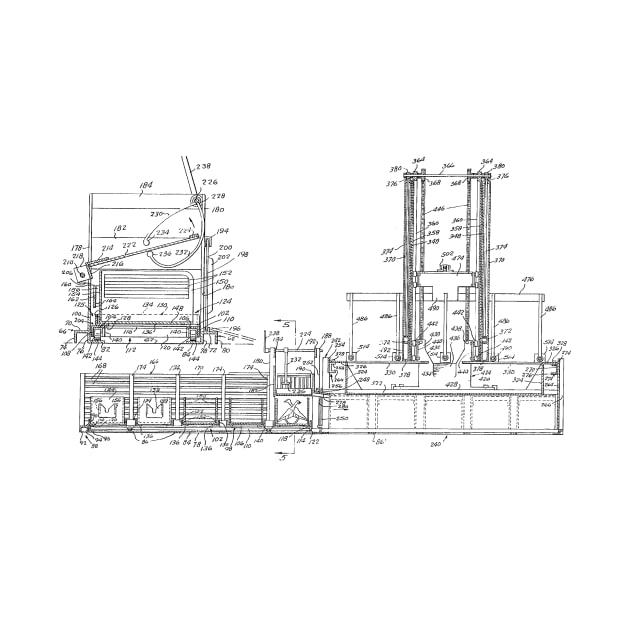 Turkey Loading Apparatus Vintage Patent Hand Drawing by TheYoungDesigns