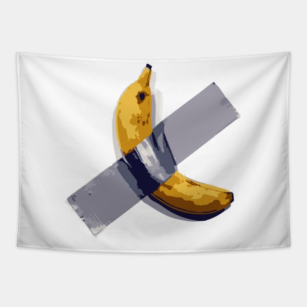 Banana Taped To Wall Tapestry by xBanana