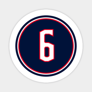 Adam Clendening Number 6 Jersey Columbus Blue Jackets Inspired Magnet