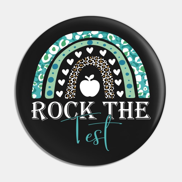 Rock The Test Rainbow Pin by TrendyStitch