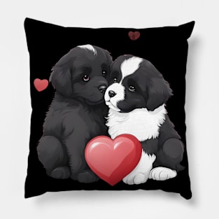 Cute newfoundland puppy Pillow