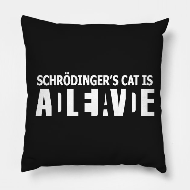 Schrödinger's cat is ADLEIAVDE Pillow by ScienceCorner