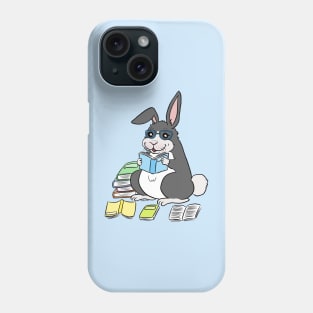 Bunny reading books Phone Case