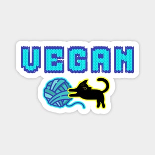 Knitted Vegan Kitty Cat Magnet