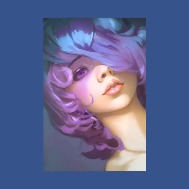 A girl with purple hair by s.seheri