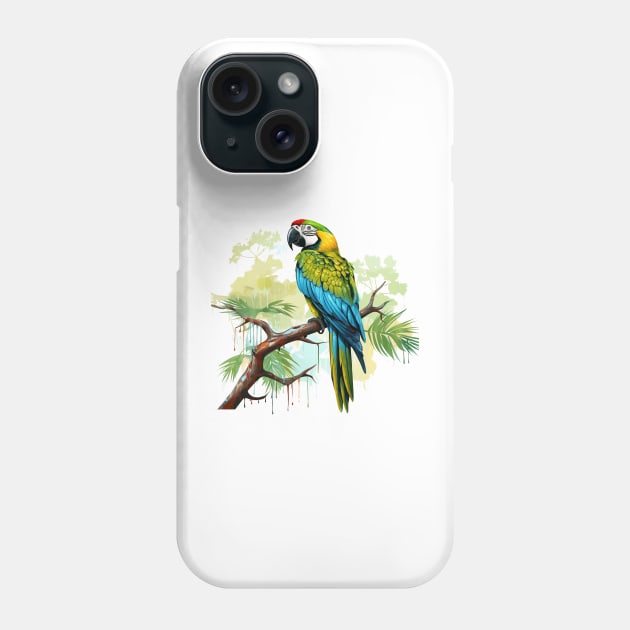 Military Macaw Phone Case by zooleisurelife